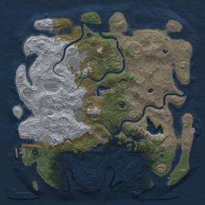 Thumbnail Rust Map: Procedural Map, Size: 4500, Seed: 549940803, 15 Monuments