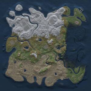 Thumbnail Rust Map: Procedural Map, Size: 4500, Seed: 2000244306, 16 Monuments