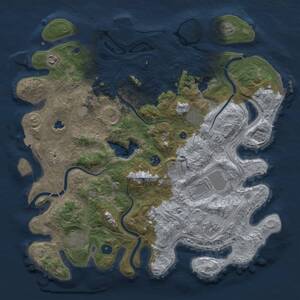 Thumbnail Rust Map: Procedural Map, Size: 4250, Seed: 185962090, 15 Monuments