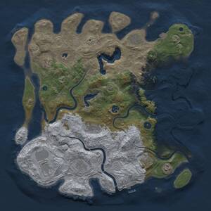 Thumbnail Rust Map: Procedural Map, Size: 4300, Seed: 676499121, 16 Monuments