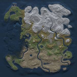 Thumbnail Rust Map: Procedural Map, Size: 4250, Seed: 1069781747, 16 Monuments