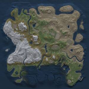 Thumbnail Rust Map: Procedural Map, Size: 4500, Seed: 1783471400, 17 Monuments