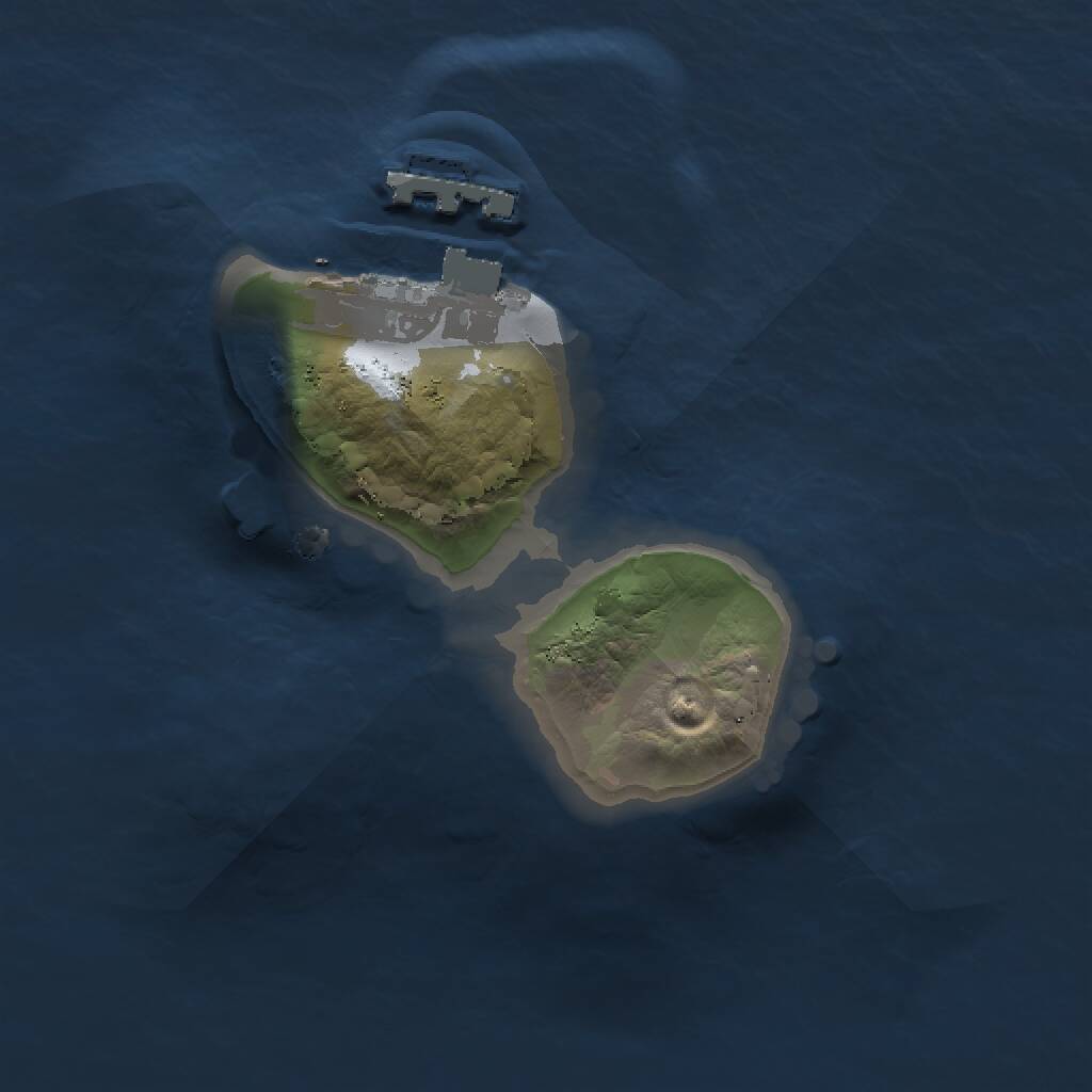 Rust Map: Procedural Map, Size: 1300, Seed: 133, 2 Monuments