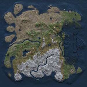 Thumbnail Rust Map: Procedural Map, Size: 4500, Seed: 1757588238, 17 Monuments