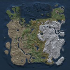 Thumbnail Rust Map: Procedural Map, Size: 4500, Seed: 1428505668, 17 Monuments