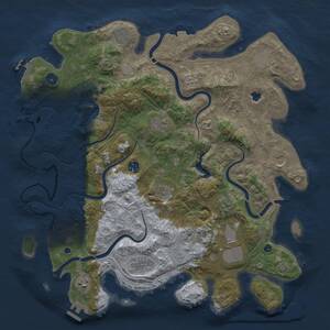 Thumbnail Rust Map: Procedural Map, Size: 4250, Seed: 1660797263, 17 Monuments