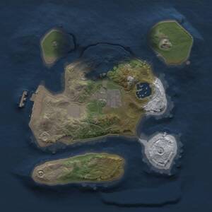 Thumbnail Rust Map: Procedural Map, Size: 2000, Seed: 1620925849, 5 Monuments