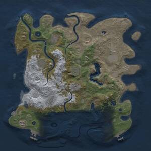 Thumbnail Rust Map: Procedural Map, Size: 4000, Seed: 832315867, 15 Monuments