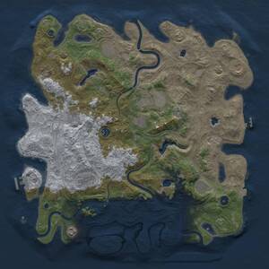 Thumbnail Rust Map: Procedural Map, Size: 4500, Seed: 616020005, 17 Monuments