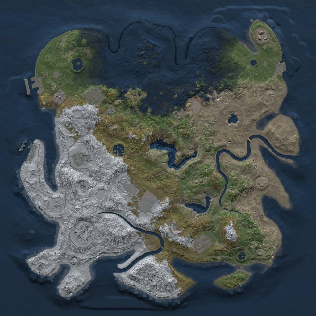 Rust Map: Procedural Map, Size: 4000, Seed: 180311817, 15 Monuments
