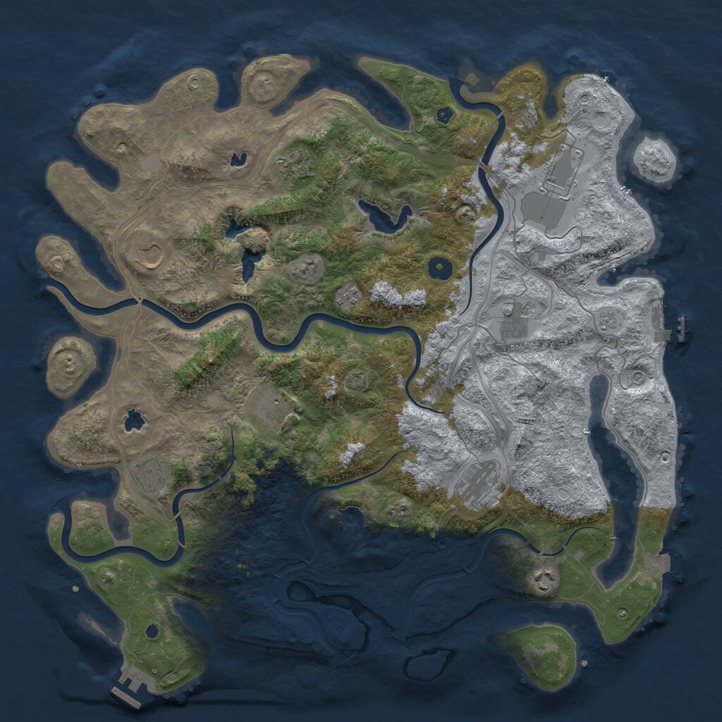 Rust Map: Procedural Map, Size: 4500, Seed: 20260806, 15 Monuments