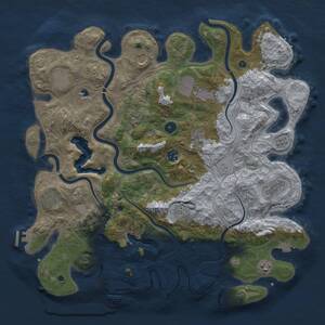 Thumbnail Rust Map: Procedural Map, Size: 4300, Seed: 1607124952, 17 Monuments