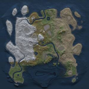 Thumbnail Rust Map: Procedural Map, Size: 3750, Seed: 1186870750, 14 Monuments