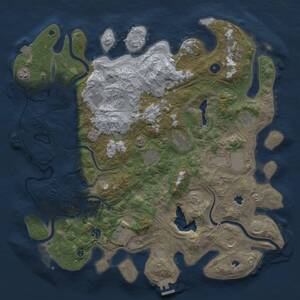 Thumbnail Rust Map: Procedural Map, Size: 4500, Seed: 92507869, 17 Monuments