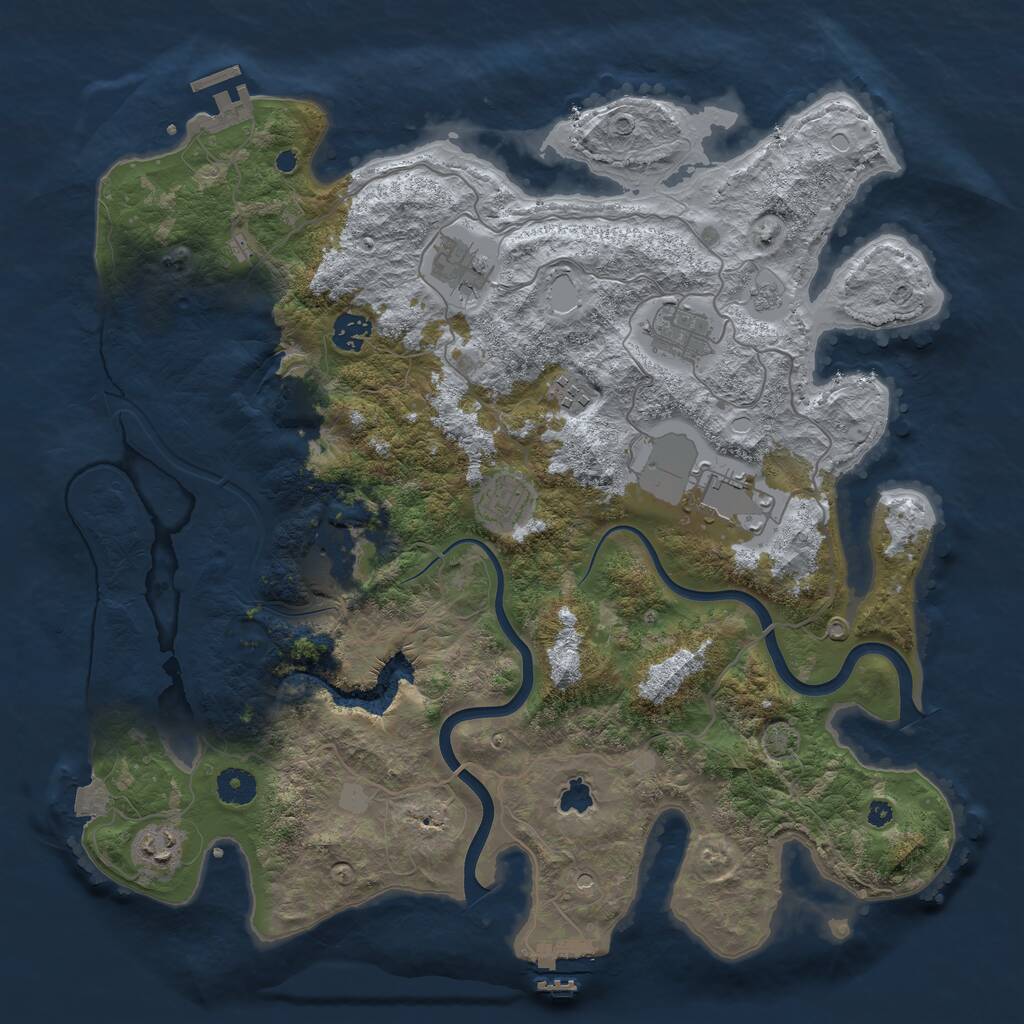 Rust Map: Procedural Map, Size: 4000, Seed: 1746072362, 14 Monuments