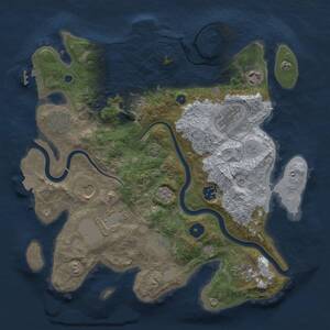 Thumbnail Rust Map: Procedural Map, Size: 3500, Seed: 489475609, 16 Monuments