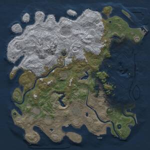 Thumbnail Rust Map: Procedural Map, Size: 5000, Seed: 109431297, 16 Monuments