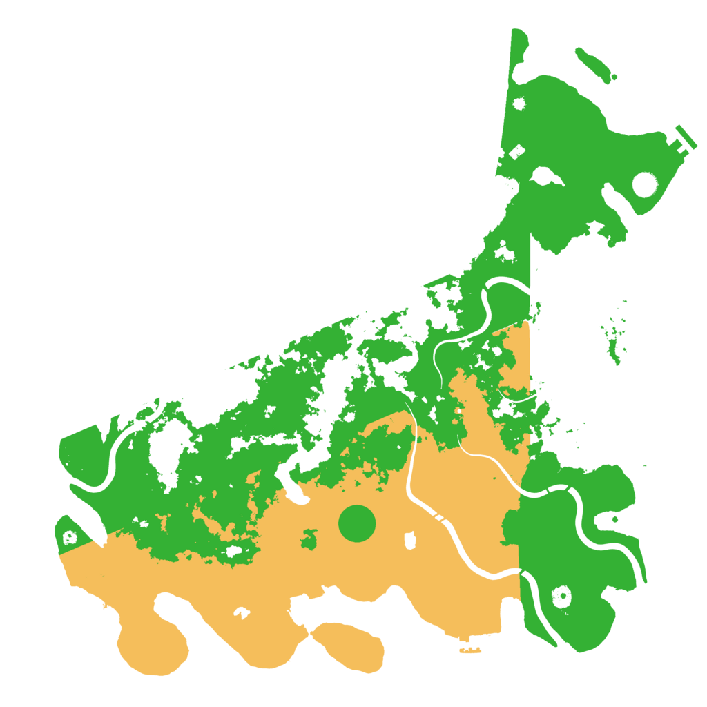 Biome Rust Map: Procedural Map, Size: 5000, Seed: 109431297