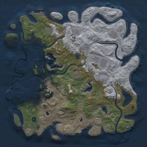 Thumbnail Rust Map: Procedural Map, Size: 4500, Seed: 1247298347, 16 Monuments