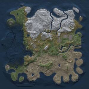 Thumbnail Rust Map: Procedural Map, Size: 4500, Seed: 1106497766, 17 Monuments