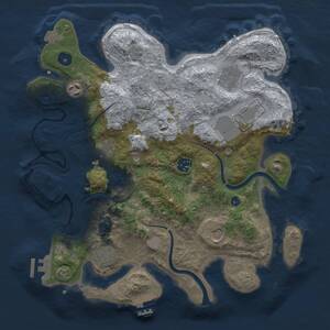 Thumbnail Rust Map: Procedural Map, Size: 3500, Seed: 1212909943, 14 Monuments
