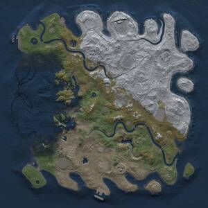 Thumbnail Rust Map: Procedural Map, Size: 4500, Seed: 1094323575, 16 Monuments