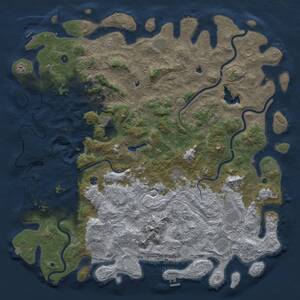 Thumbnail Rust Map: Procedural Map, Size: 6000, Seed: 420000, 17 Monuments