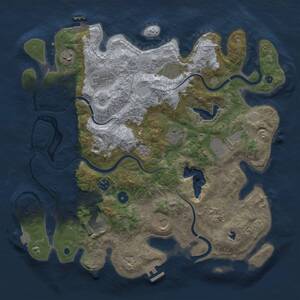 Thumbnail Rust Map: Procedural Map, Size: 4000, Seed: 1363449136, 16 Monuments