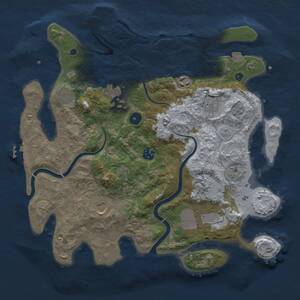 Thumbnail Rust Map: Procedural Map, Size: 3750, Seed: 1392080475, 17 Monuments