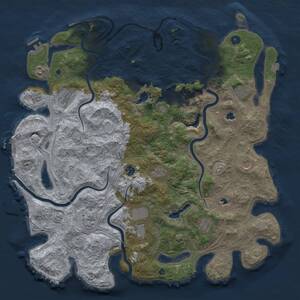 Thumbnail Rust Map: Procedural Map, Size: 4800, Seed: 1456812663, 19 Monuments
