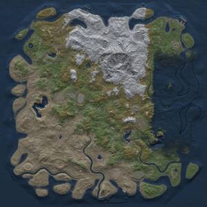 Thumbnail Rust Map: Procedural Map, Size: 6000, Seed: 981998004, 17 Monuments