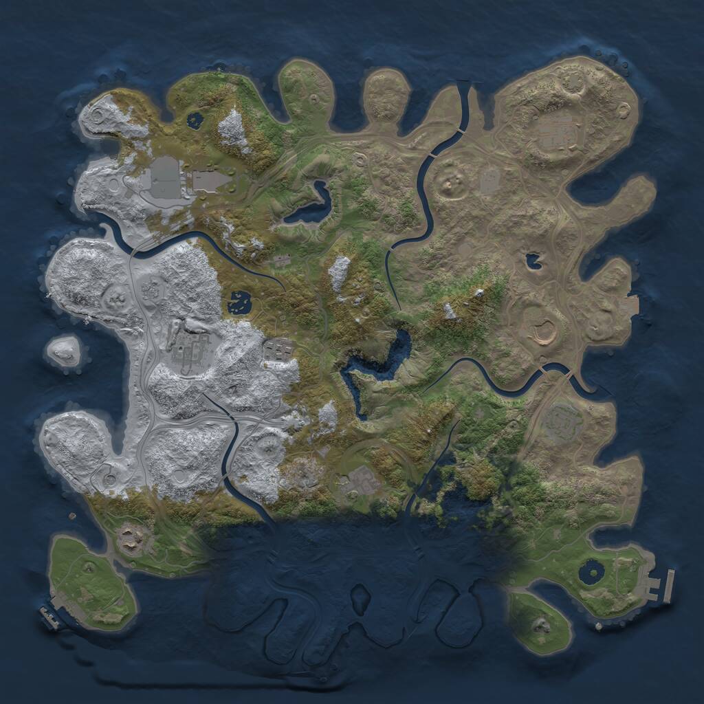 Rust Map: Procedural Map, Size: 4250, Seed: 789737677, 15 Monuments