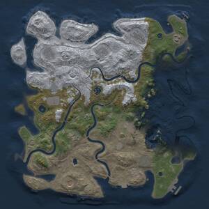 Thumbnail Rust Map: Procedural Map, Size: 4250, Seed: 131751485, 17 Monuments