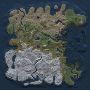 Thumbnail Rust Map: Procedural Map, Size: 4500, Seed: 73882431, 16 Monuments