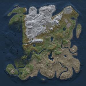 Thumbnail Rust Map: Procedural Map, Size: 4250, Seed: 38748686, 17 Monuments