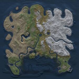 Thumbnail Rust Map: Procedural Map, Size: 4250, Seed: 1704574028, 16 Monuments