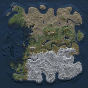 Thumbnail Rust Map: Procedural Map, Size: 4500, Seed: 654352, 16 Monuments