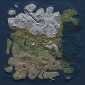 Thumbnail Rust Map: Procedural Map, Size: 4500, Seed: 693322613, 17 Monuments