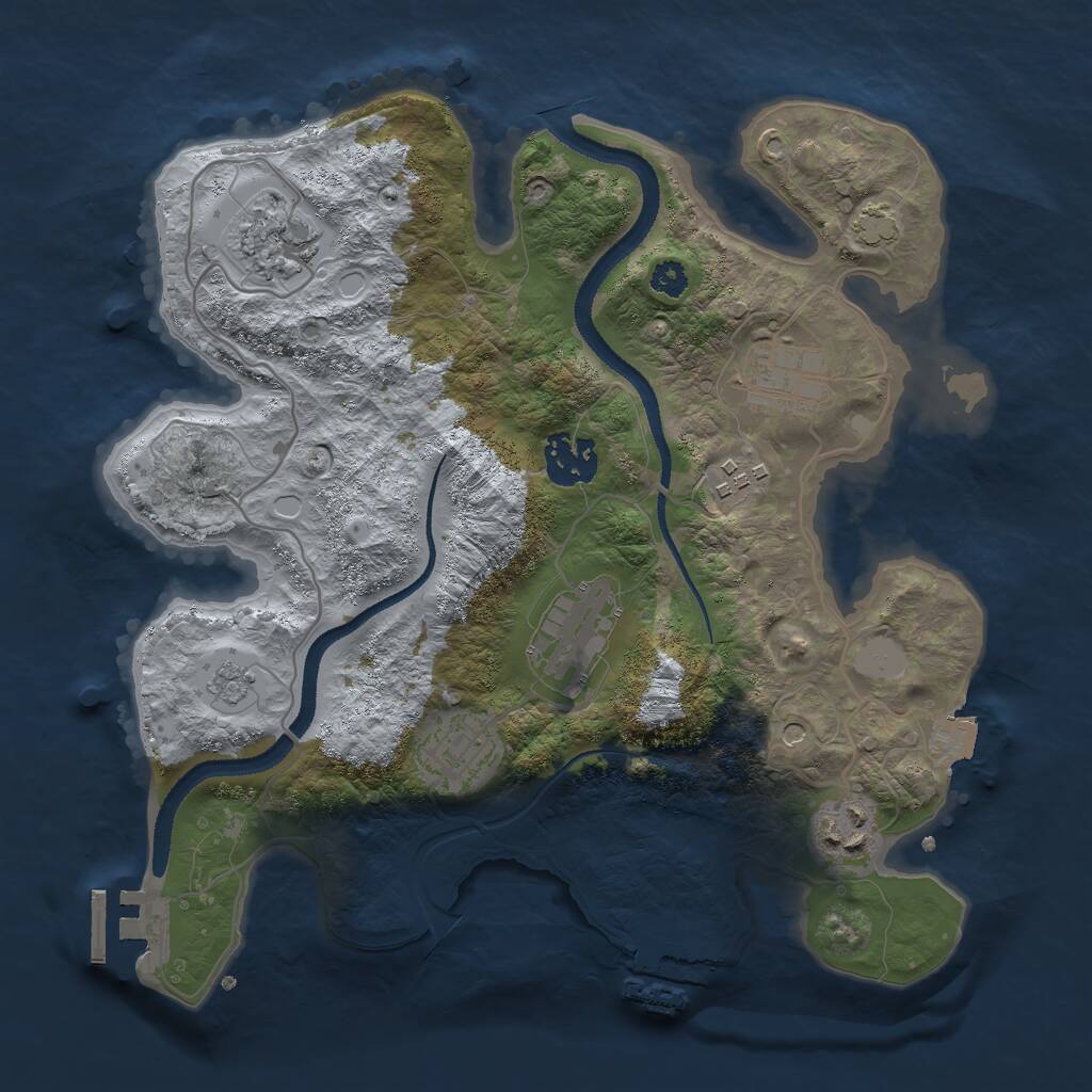 Rust Map: Procedural Map, Size: 3000, Seed: 1605900049, 13 Monuments