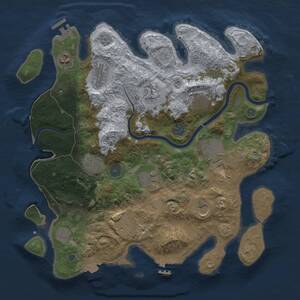 Thumbnail Rust Map: Procedural Map, Size: 3700, Seed: 872571712, 19 Monuments