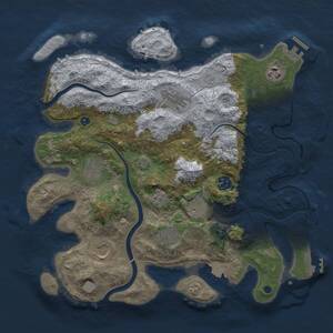 Thumbnail Rust Map: Procedural Map, Size: 3500, Seed: 1181509389, 14 Monuments
