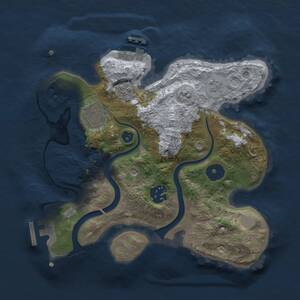 Thumbnail Rust Map: Procedural Map, Size: 2573, Seed: 13825, 8 Monuments