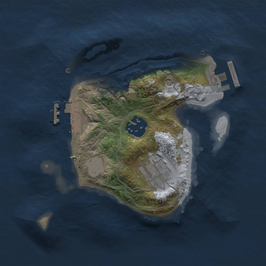 Rust Map: Procedural Map, Size: 2000, Seed: 20260808, 6 Monuments