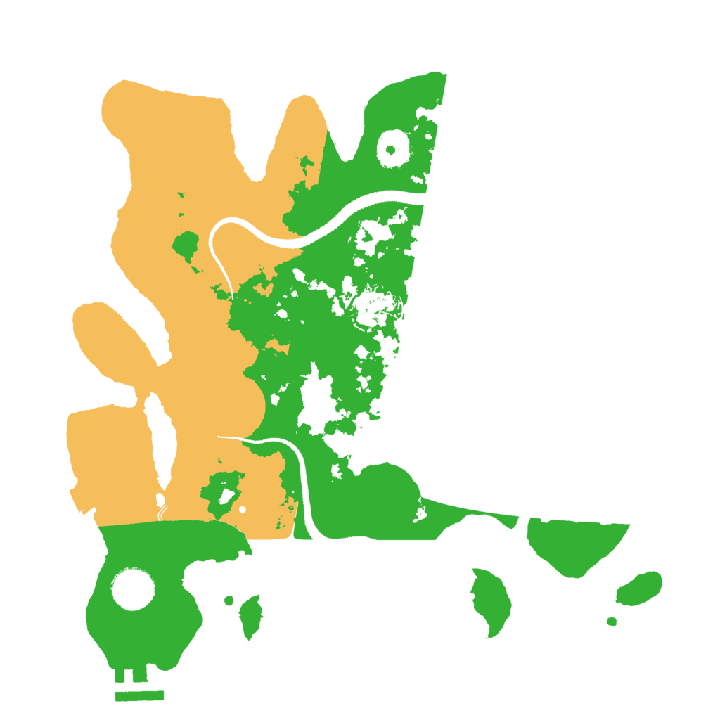 Biome Rust Map: Procedural Map, Size: 3000, Seed: 77222