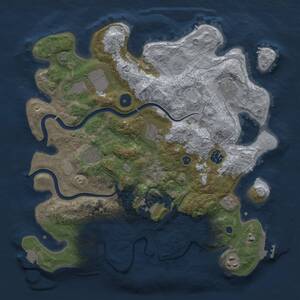Thumbnail Rust Map: Procedural Map, Size: 3600, Seed: 739800, 15 Monuments