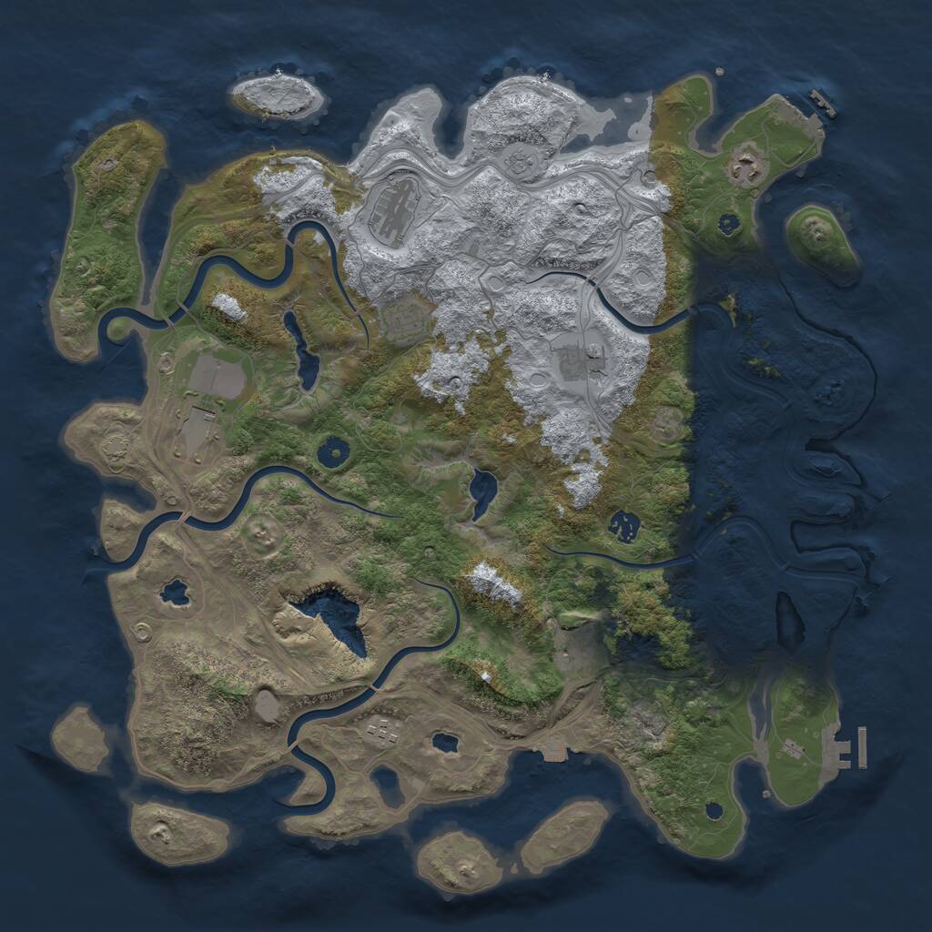 Rust Map: Procedural Map, Size: 4500, Seed: 1771246756, 14 Monuments