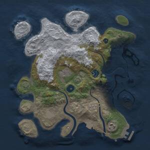 Thumbnail Rust Map: Procedural Map, Size: 3000, Seed: 276498425, 9 Monuments
