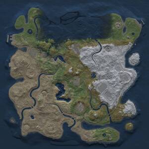 Thumbnail Rust Map: Procedural Map, Size: 4250, Seed: 1289664611, 17 Monuments