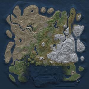 Thumbnail Rust Map: Procedural Map, Size: 4500, Seed: 1763046709, 16 Monuments