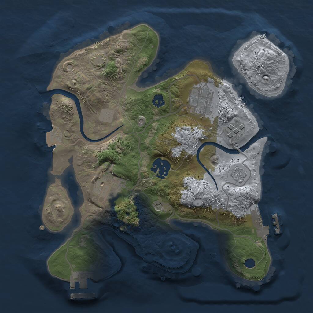 Rust Map: Procedural Map, Size: 2475, Seed: 1535912863, 10 Monuments